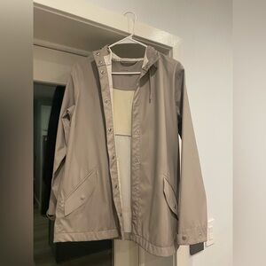 Aritzia Babaton Taupe Raincoat